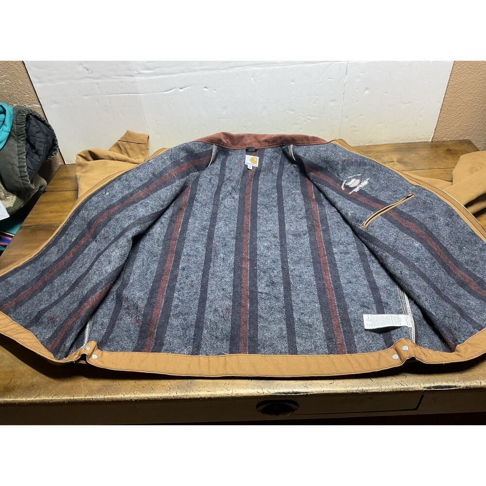Carhartt Vintage Detroit J001 Mens Workwear Jacket Size 3XL Tall Blanket Lined - Picture 11 of 16